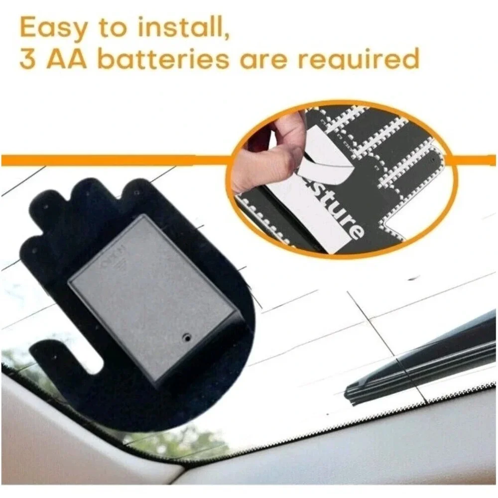 Hand Gesture Amber LED Light, Remote Control For Car, Truck, Auto Window - New